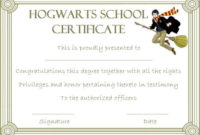 Hogwarts Certificate Template: 10 Templates To Motivate And within Travel Certificates 10 Template Designs 2019 Free