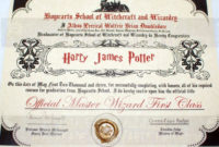 Hogwarts Diploma | Certificate Templates, Harry Potter with regard to Harry Potter Certificate Template