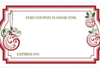 Holiday Coupon Template | Free Coupon Template, Coupon inside Valentine Gift Certificates Free 7 Designs