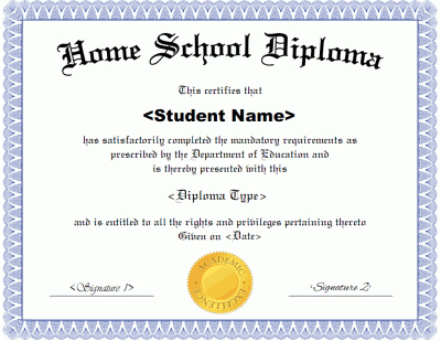 Homeschool Diploma Template in Free School Certificate Templates