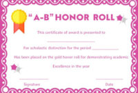 Honor Roll Certificates: 12 Templates To Reward Teachers And inside Honor Roll Certificate Template