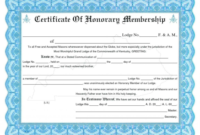 Honorary Membership Certificate Template Word Intended For intended for Membership Certificate Template Free 20 New Designs