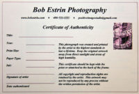 How To Create A Certificate Of Authenticity For Your Photography within Photography Certificate Of Authenticity Template