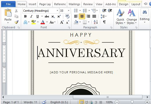 How To Create A Printable Anniversary Gift Certificate in New Anniversary Certificate Template Free
