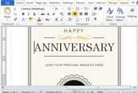 How To Create A Printable Anniversary Gift Certificate with regard to Anniversary Gift Certificate Template Free