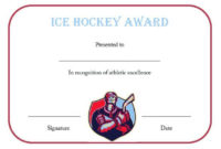 Ice Hockey Certificate Template | Certificate Templates, Ice pertaining to Hockey Certificate Templates