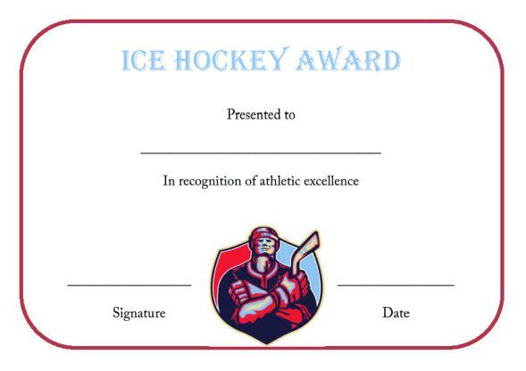 Ice Hockey Certificate Template | Certificate Templates, Ice pertaining to Hockey Certificate Templates