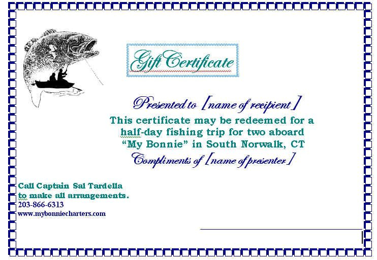 Image Result For Fishing Gift Certificate Template | Gift inside Fishing Gift Certificate Template