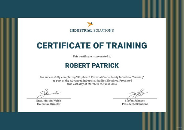 Industrial-Certificate-Of-Training-Template-Doc-Pdf with regard to Training Certificate Template Word Format