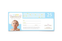 Infant Care & Babysitting Gift Certificate Template Design for 7 Babysitting Gift Certificate Template Ideas