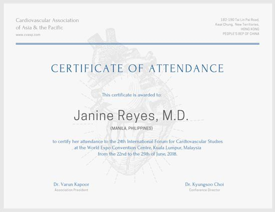 International Conference Certificate Templates (10 regarding Certificate Of Attendance Conference Template