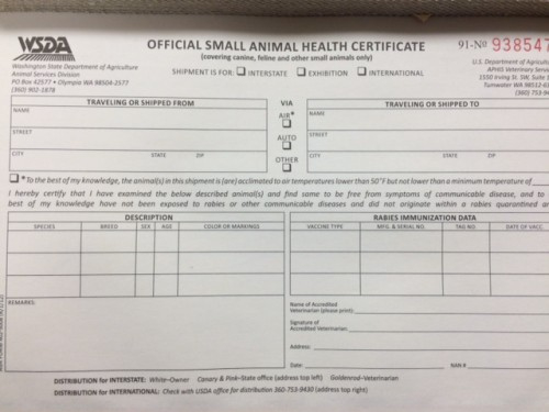 Interstate Health Certificate, Shot Record, International throughout Fresh Rabies Vaccine Certificate Template