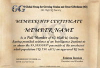 Iq Certificate Template – Atlantaauctionco For Iq with regard to Quality Iq Certificate Template