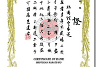 Japanese Martial Arts Certificate Templates with New Karate Certificate Template