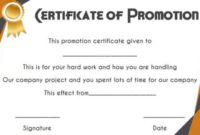 Job Promotion Certificate Template | Certificate Templates for Unique Job Promotion Certificate Template Free
