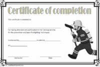 Junior Firefighter Certificate Template Free | Certificate with Unique Firefighter Certificate Template