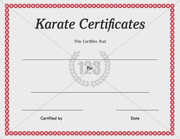 Karate Certificate Templates Free And Premium for New Karate Certificate Template