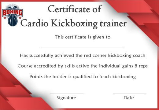 Kickboxing Certificate Templates For Instructors &amp;amp; Students intended for Unique Boxing Certificate Template