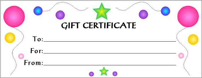 Kids Gift Certificate Template | Gift Card Template intended for Kids Gift Certificate Template