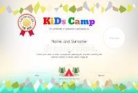 Kids Summer Camp Diploma Or Certificate Template Award within Summer Camp Certificate Template