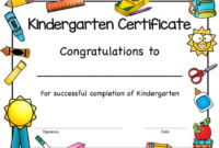 Kindergarten Certificate, Kindergarten Award, Kindergarten Completion,  Kindergarten Graduation Certificate, Printable, Instant Download inside New Kindergarten Graduation Certificate Printable