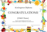 Kindergarten Diploma | Free Printable Certificate Templates pertaining to Kindergarten Completion Certificate Templates