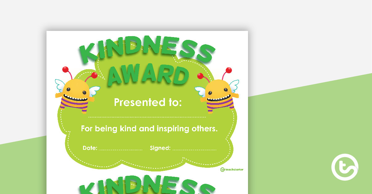 Kindness Award Certificate inside Kindness Certificate Template Free