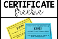 Kindness Award Worksheets & Teaching Resources | Tpt pertaining to Certificate Of Kindness Template Editable Free