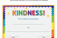Kindness Certificate | Bible Lessons For Kids, Lessons For for Unique Certificate Of Kindness Template Editable Free