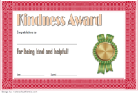 Kindness Certificate Template 02 | Certificate Templates inside Unique Certificate Of Kindness Template Editable Free