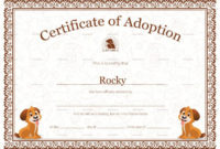 Kitten Adoption Certificate Intended For Toy Adoption for New Pet Adoption Certificate Template Free 23 Designs