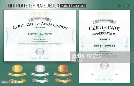 Landscape Certificate Templates (6) - Templates Example intended for Unique Landscape Certificate Templates