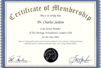 Life Membership Certificate Templates (11) – Templates in Membership Certificate Template Free 20 New Designs