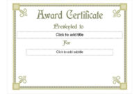 Life Saving Award Certificate Template In 2020 | Awards throughout Life Saving Award Certificate Template