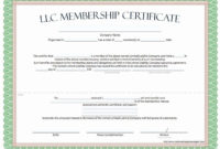 Llc Member Certificate Template Beautiful Llc Membership for Llc Membership Certificate Template Word