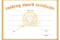 Looking For A Cooking Award Certificate Template For with regard to Cooking Competition Certificate Templates