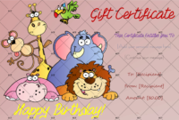 Madagascar Themed Birthday Gift Certificate – Gct inside Unique Zoo Gift Certificate Templates Free Download