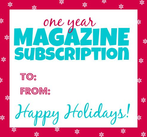 Magazine Subscription Gift Certificate Template | Magazine in Magazine Subscription Gift Certificate Template