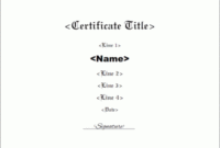 Make Your Own Certificate with regard to New Borderless Certificate Templates