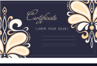 Makeup Certificate Template Beauty School Or Vector Image within Unique Beautiful Certificate Templates