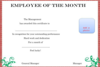 Manager Of The Month Certificate Template (7) – Templates with regard to Kindness Certificate Template 7 New Ideas Free