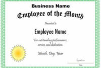 Manager Of The Month Certificate Template In 2020 for Manager Of The Month Certificate Template