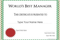 Manager Of The Month Certificate Template In 2020 within Fresh Manager Of The Month Certificate Template