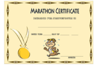 Marathon Participation Certificate Template Free 4 intended for Finisher Certificate Templates