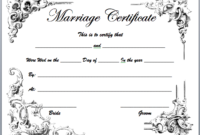 Marriage Certificate Templates – Microsoft Word Templates for Marriage Certificate Editable Templates
