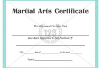 Martial Arts #Certificate #Templates | Art Certificate pertaining to New Karate Certificate Template