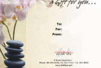 Massage Certificate | Massage Gift Certificate, Massage Gift inside Spa Day Gift Certificate Template