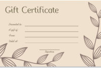 Massage Gift Certificate Template Free Download Best Of Gift throughout Massage Gift Certificate Template Free Download