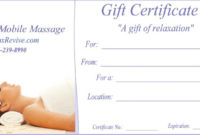 Massage Gift Certificate Templates | Gift Certificate Templates inside Massage Gift Certificate Template Free Download