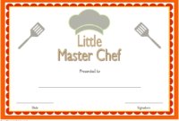Master Chef Certificate Template Free 2 | Certificate regarding Best Certificate Of Cooking 7 Template Choices Free